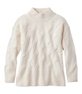 L.L.Bean Women's Signature Premium Cashmere Cable Sweaters, Mockneck NEW|CLOTHING|SALE
