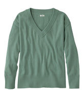 L.L.Bean Women's Cotton/Cashmere Sweater, V-Neck NEW|CLOTHING