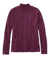 L.L.Bean Women's Pima Cotton Tee, Long-Sleeve Mockneck CLOTHING