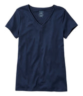 L.L.Bean Women's Pima Cotton Shaped V-Neck, Short-Sleeve CLOTHING|SALE