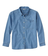 L.L.Bean Women's Denim Boyfriend Shirt CLOTHING