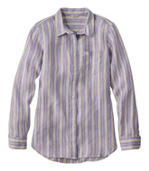 L.L.Bean Women's Premium Washable Linen Shirt, Tunic Stripe CLOTHING|SALE