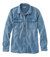 L.L.Bean Women's L.L. Bean Heritage Washed Denim Shirt, Long-Sleeve CLOTHING|SALE