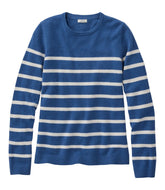 L.L.Bean Women's Classic Cashmere Sweater, Crewneck Stripe CLOTHING|SALE