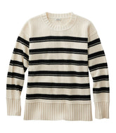 L.L.Bean Women's Heritage Heirloom Wool/Cashmere Sweater, Crewneck Stripe CLOTHING|SALE