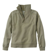 L.L.Bean Women's Sunwashed Sweats, Quarter-Zip CLOTHING