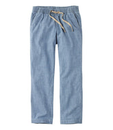 L.L.Bean Women's Lakewashed Pull-On Chinos, Mid-Rise Chambray Ankle Pants CLOTHING
