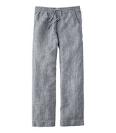 L.L.Bean Women's Premium Washable Linen Pull-On Pants, Stripe CLOTHING|SALE