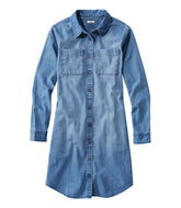 L.L.Bean Women's L.L. Bean Heritage Washed Denim Shirt Dress CLOTHING