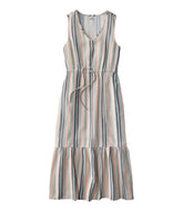 L.L.Bean Women's Cloud Gauze Midi Dress, Stripe CLOTHING