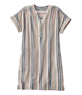 L.L.Bean Women's Cloud Gauze Short-Sleeve Shift Dress, Stripe CLOTHING