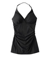 L.L.Bean Women's Shaping Swimwear, Clasp Halter Dress CLOTHING