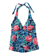 L.L.Bean Women's BeanSport Swimwear, Halter Tankini Top Print CLOTHING