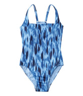 L.L.Bean Women's New Currents Swimwear, Squareneck Tanksuit Print CLOTHING|SALE