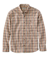 L.L.Bean Men's Brushed Jaspé Twill Shirt, Plaid, Traditional Untucked Fit CLOTHING|SALE