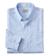 L.L.Bean Men's Comfort Stretch Oxford Shirt, Traditional Untucked Fit, Stripe CLOTHING