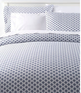 L.L.Bean Sunwashed Percale Comforter Cover, Block Floral Print HOME GOODS