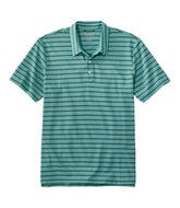 L.L.Bean Men's Comfort Stretch Performance® Polo, Short-Sleeve, Slightly Fitted, Stripe CLOTHING