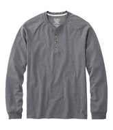 L.L.Bean Men's Comfort Stretch Pima Tee Shirt, Long-Sleeve Henley CLOTHING|SALE