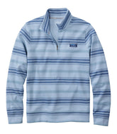 L.L.Bean Men's Comfort Stretch Performance® Piqué, Quarter-Zip Pullover, Stripe CLOTHING|SALE
