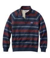 L.L.Bean Men's Quilted Sweatshirt, Mockneck, Stripe CLOTHING|SALE
