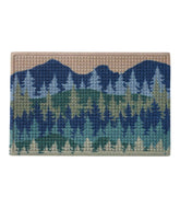L.L.Bean Printed Recycled Waterhog Doormat, Pine Trees HOME GOODS