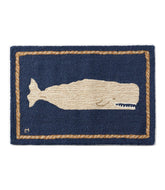 L.L.Bean Wool Hooked Novelty Rug, Whale HOME GOODS