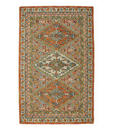 L.L.Bean Bordered Medallion Wool Tufted Rug HOME GOODS