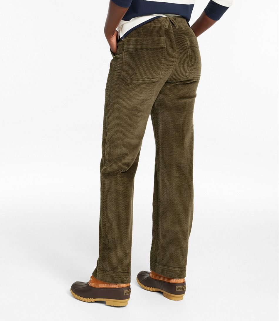 L.L.Bean Women's Signature Utility Corduroy Pants, Mid-Rise Straight-Leg NEW|CLOTHING|SALE