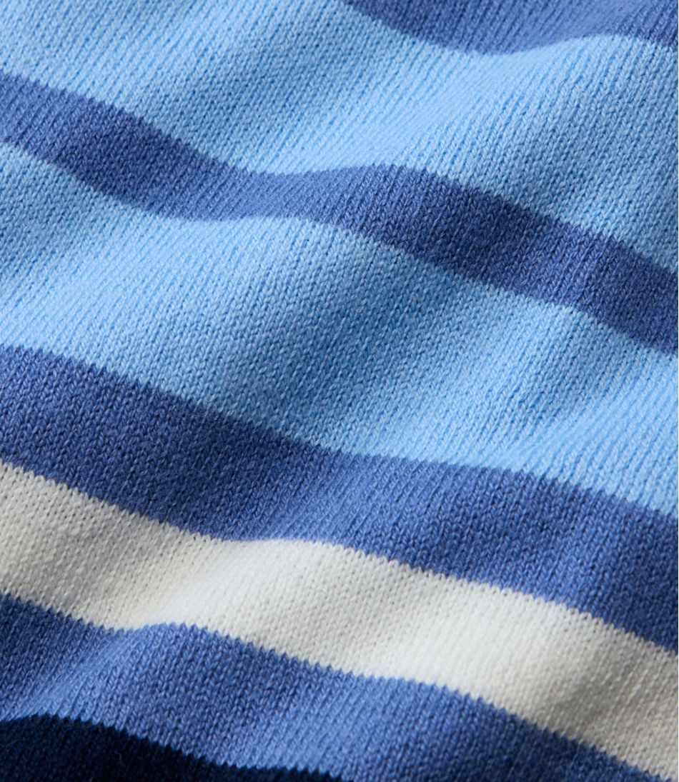 L.L.Bean Women's Cotton/Cashmere Sweater, V-Neck Stripe NEW|CLOTHING