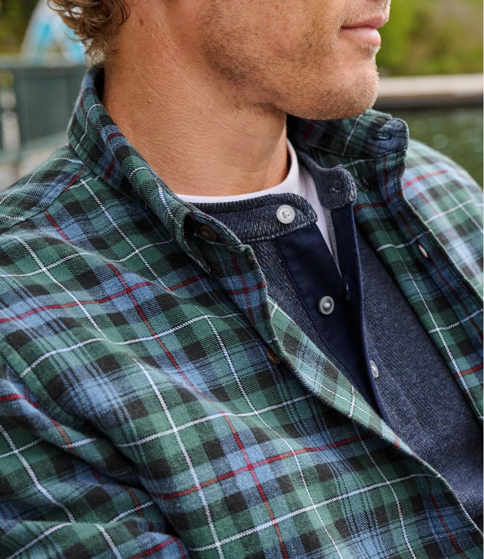 L.L.Bean Men's Sunwashed Twill Shirt, Slightly Fitted Untucked Fit NEW|CLOTHING|SALE