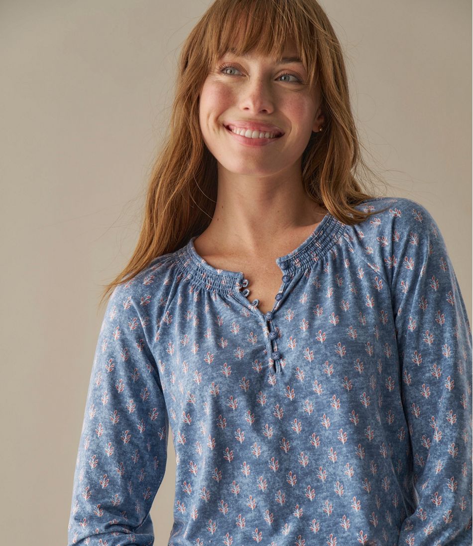 L.L.Bean Women's Camden Hills Tee, Three-Quarter-Sleeve Print CLOTHING|SALE