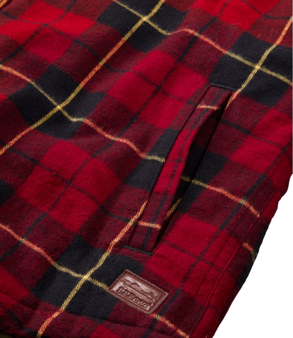 L.L.Bean Women's Scotch Plaid Flannel Shirt, Sherpa-Lined Zip Hoodie CLOTHING|SALE