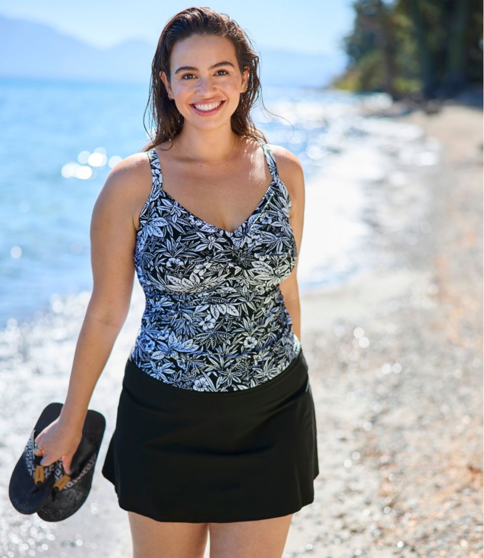 L.L.Bean Women's Shaping Swimwear, Tankini Top Print CLOTHING|SALE