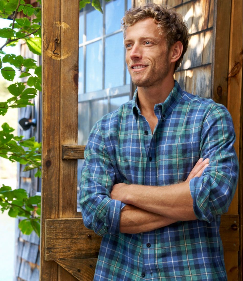L.L.Bean Men's Scotch Plaid Flannel Shirt, Traditional Fit CLOTHING|SALE