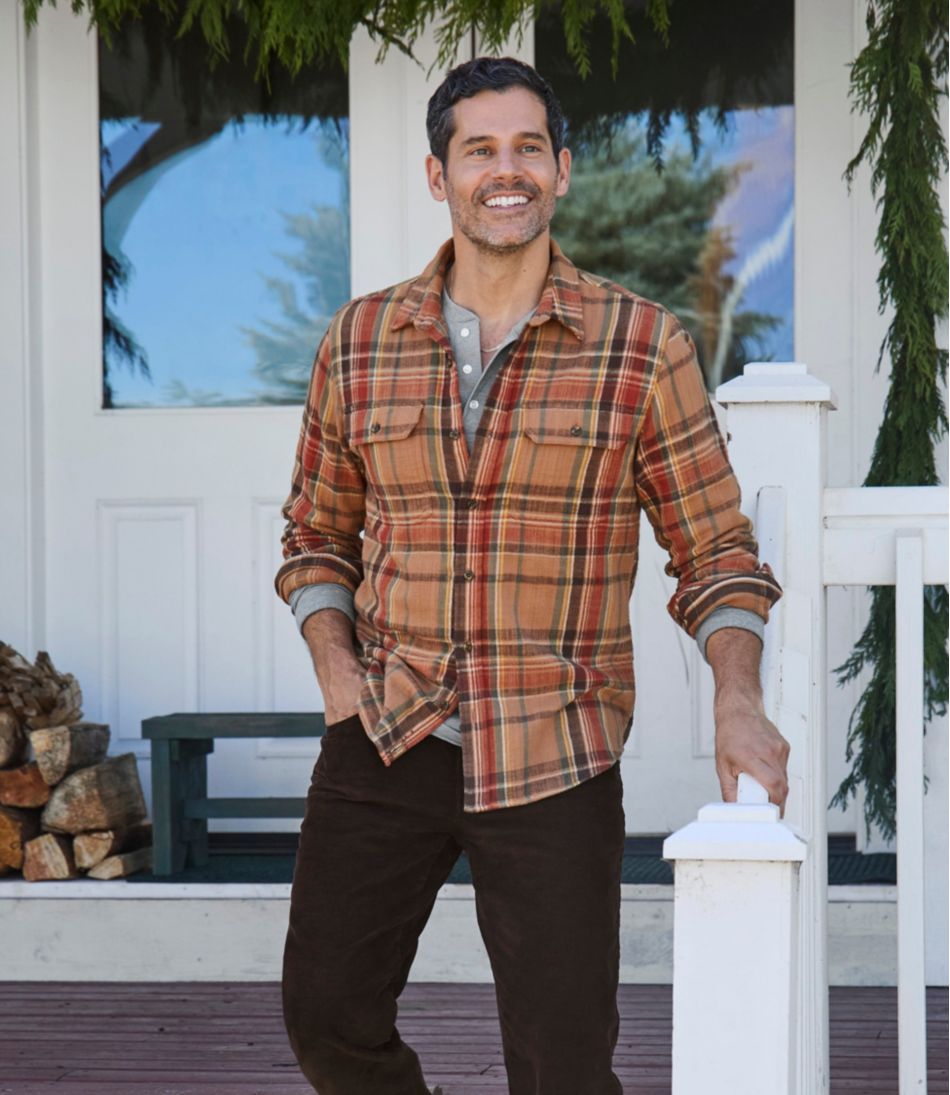 L.L.Bean Men's 1912 Field Flannel Shirt, Slightly Fitted Untucked Fit, Plaid CLOTHING|SALE
