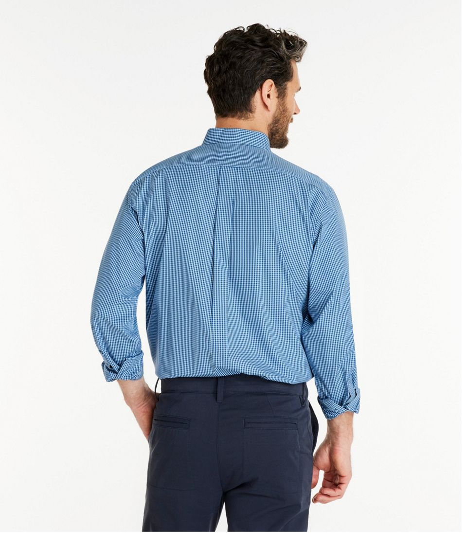 L.L.Bean Men's Wrinkle-Free Pinpoint Oxford Cloth Shirt, Traditional Fit Tattersall CLOTHING|SALE