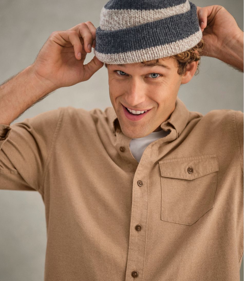 L.L.Bean Men's Brushed Jaspé Twill Shirt, Traditional Untucked Fit CLOTHING