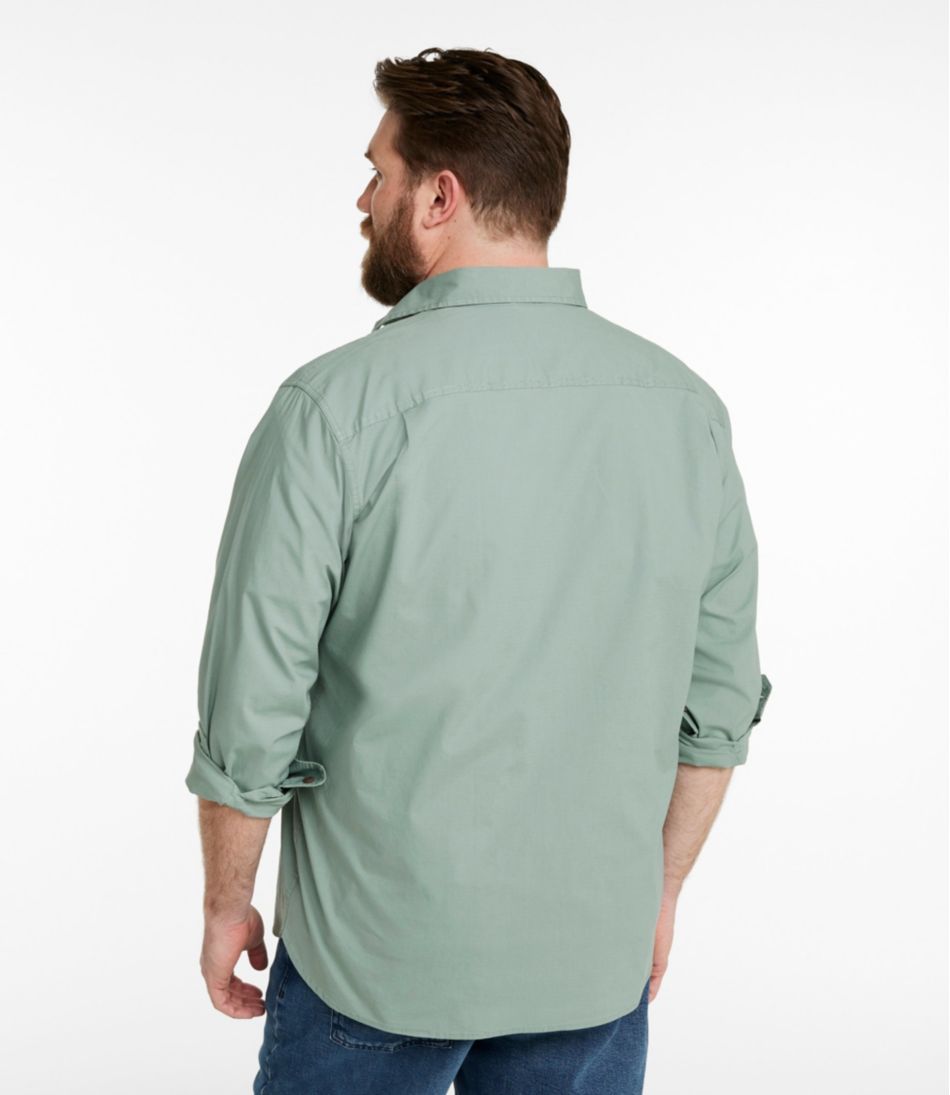 L.L.Bean Men's Riverton Ripstop Shirt, Long-Sleeve, Traditional Untucked Fit CLOTHING