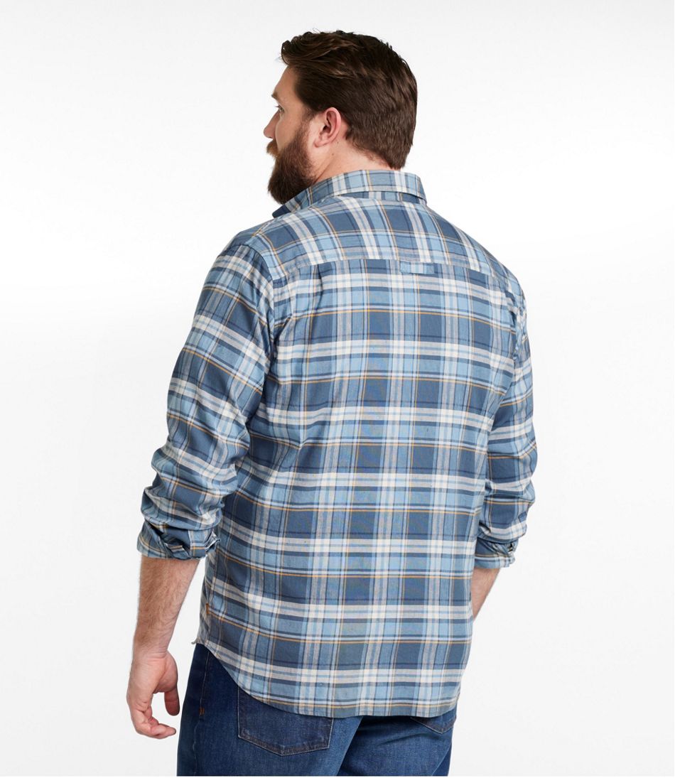 L.L.Bean Men's Stonecoast Hemp Shirt, Long-Sleeve, Slightly Fitted Untucked Fit CLOTHING|SALE