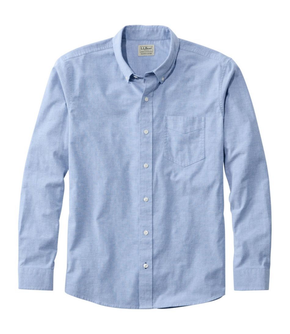 L.L.Bean Men's Comfort Stretch® Oxford Shirt, Slightly Fitted Untucked Fit CLOTHING|SALE