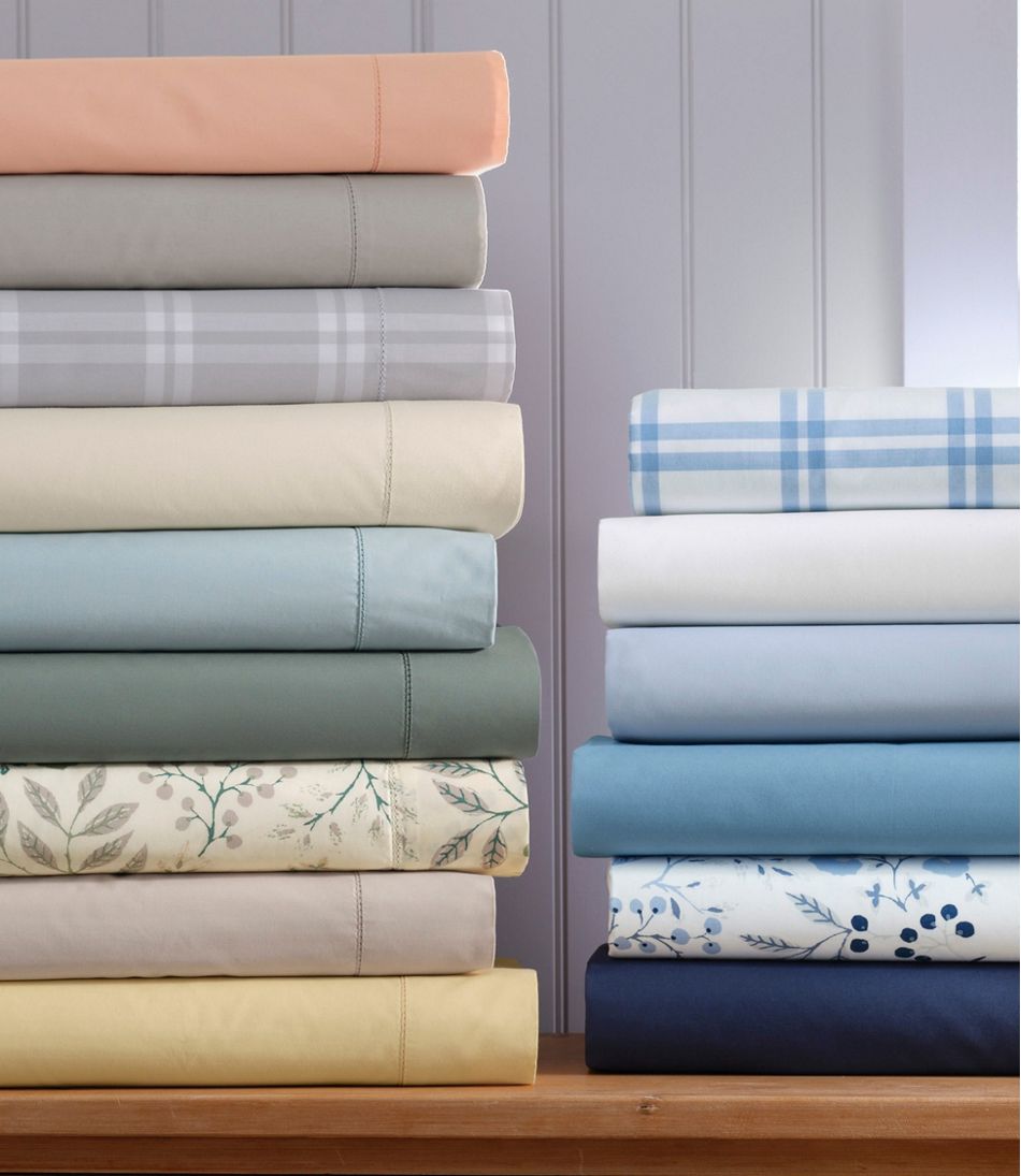 L.L.Bean 280-Thread-Count Pima Cotton Percale Sheet Set HOME GOODS
