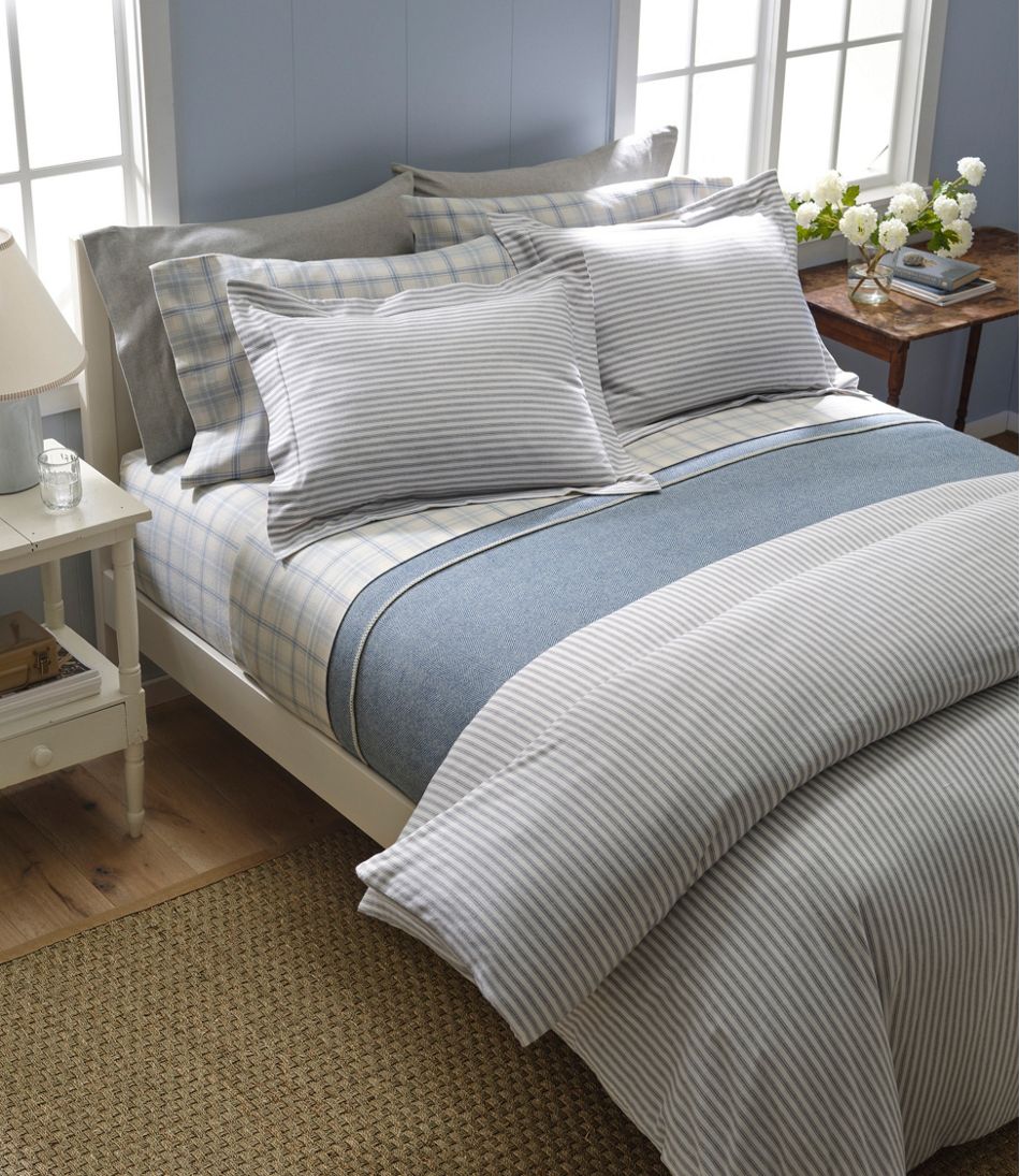 L.L.Bean Ultrasoft Comfort Flannel Sheet Set, Plaid HOME GOODS