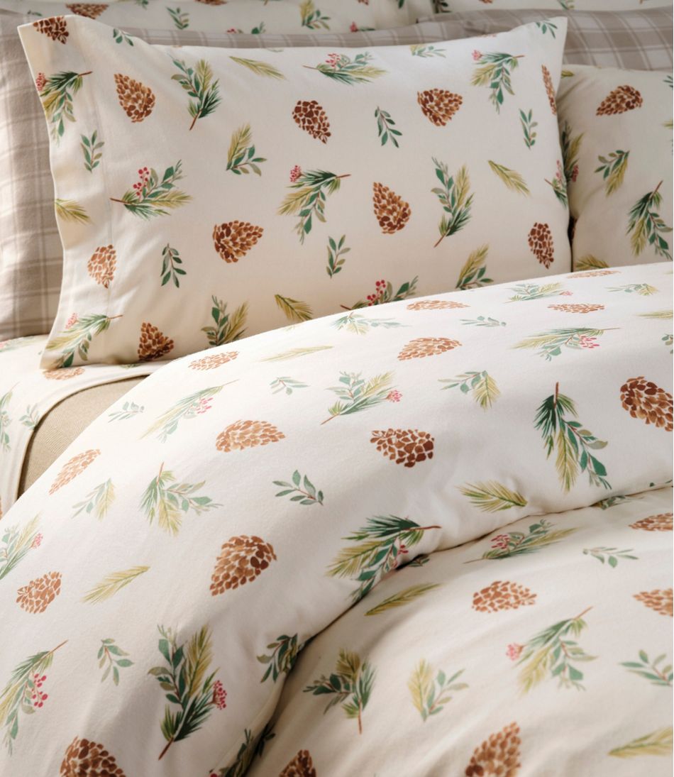 L.L.Bean Evergreen Flannel Sheet Collection HOME GOODS