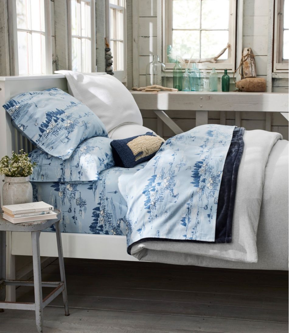 L.L.Bean Ultrasoft Comfort Flannel Comforter Cover HOME GOODS
