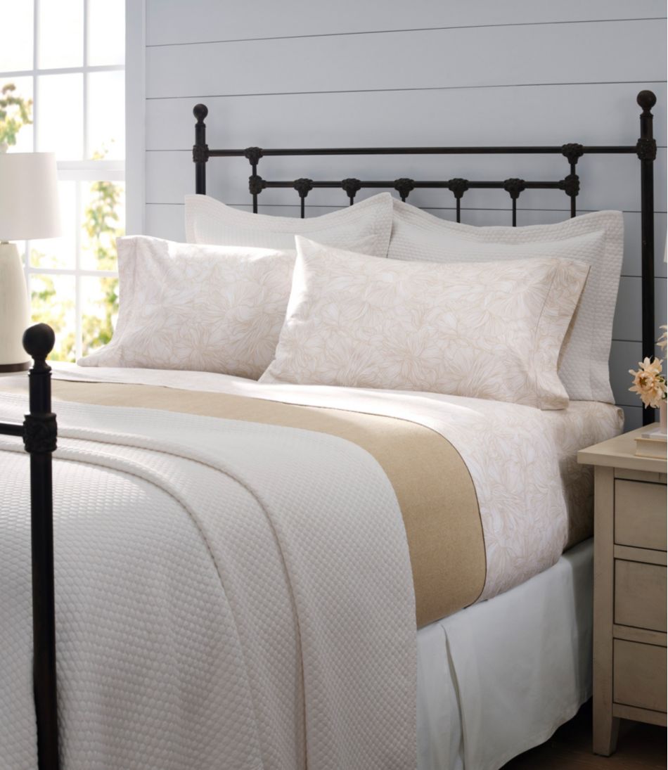 L.L.Bean Organic Honeycomb Matelassé Coverlet HOME GOODS