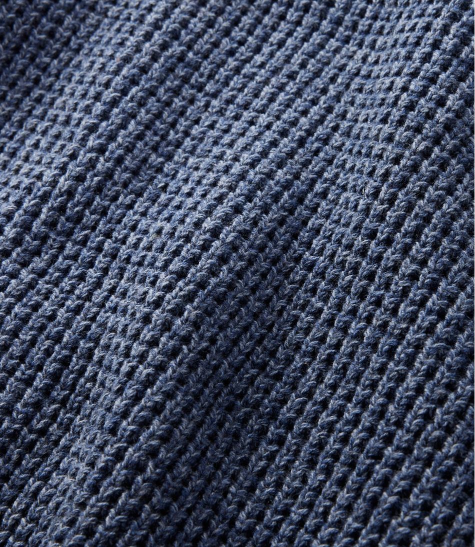 L.L.Bean Men's Organic Cotton Waffle Sweater, Rollneck Crew CLOTHING
