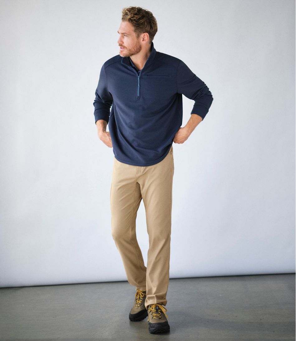 L.L.Bean Men's VentureStretch Ottoman-Rib Pullover, Quarter-Zip CLOTHING|SALE
