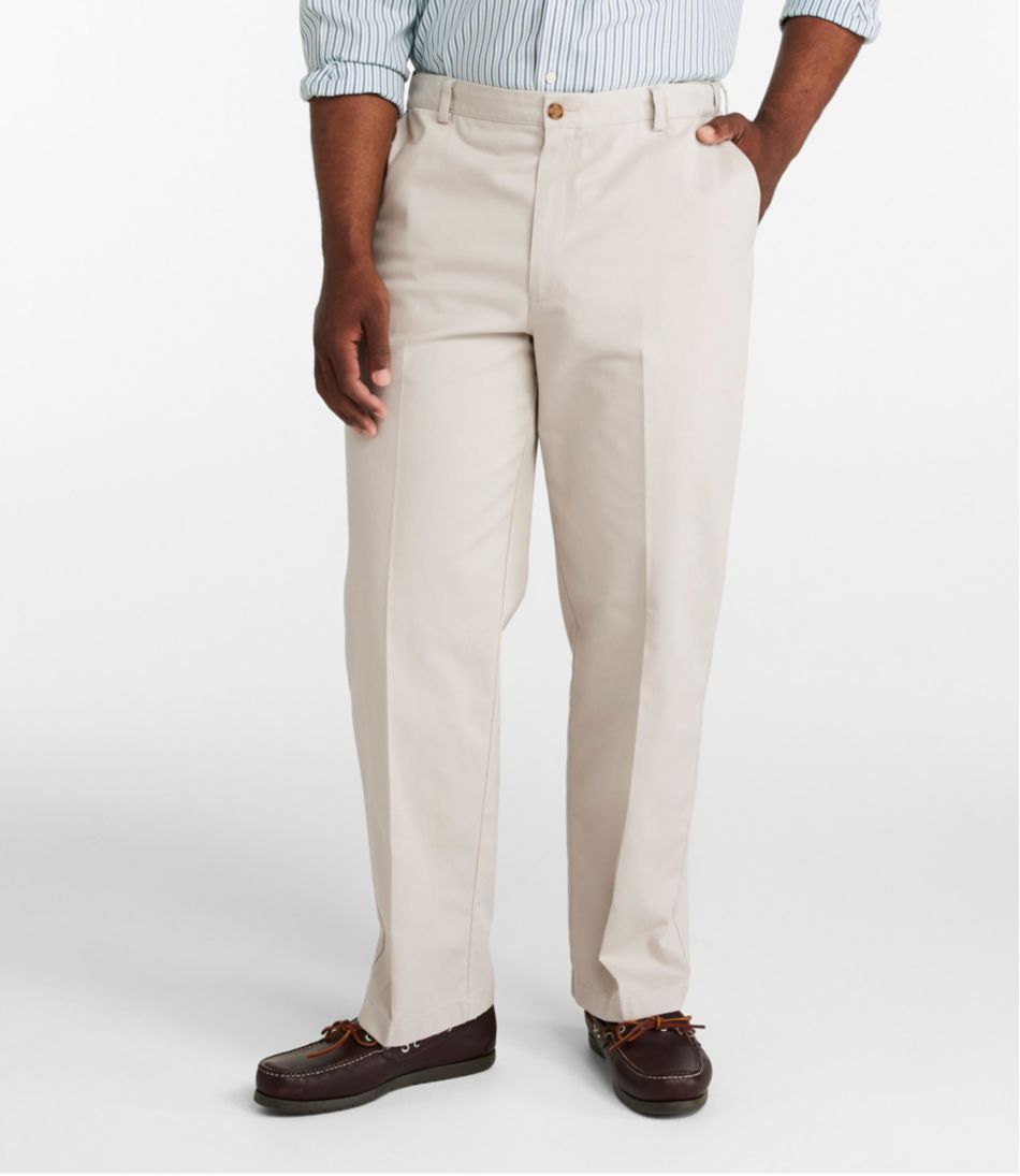 L.L.Bean Men's Wrinkle-Free Double L® Chinos, Natural Fit, Hidden Comfort, Plain Front CLOTHING|SALE