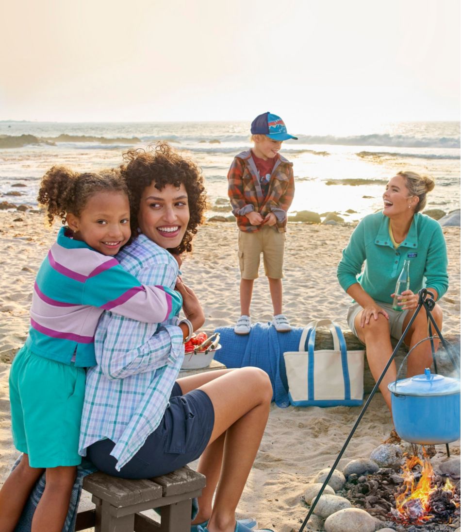 L.L.Bean Kids' Fleece-Lined Flannel Shirt, Hooded Plaid CLOTHING|SALE